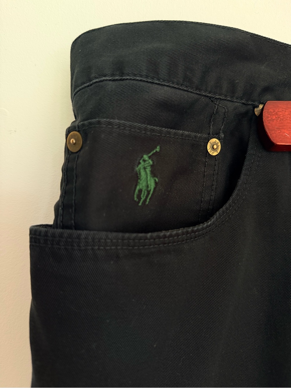 Polo by Ralph Lauren Black Slim Straight Jeans with Green Pony